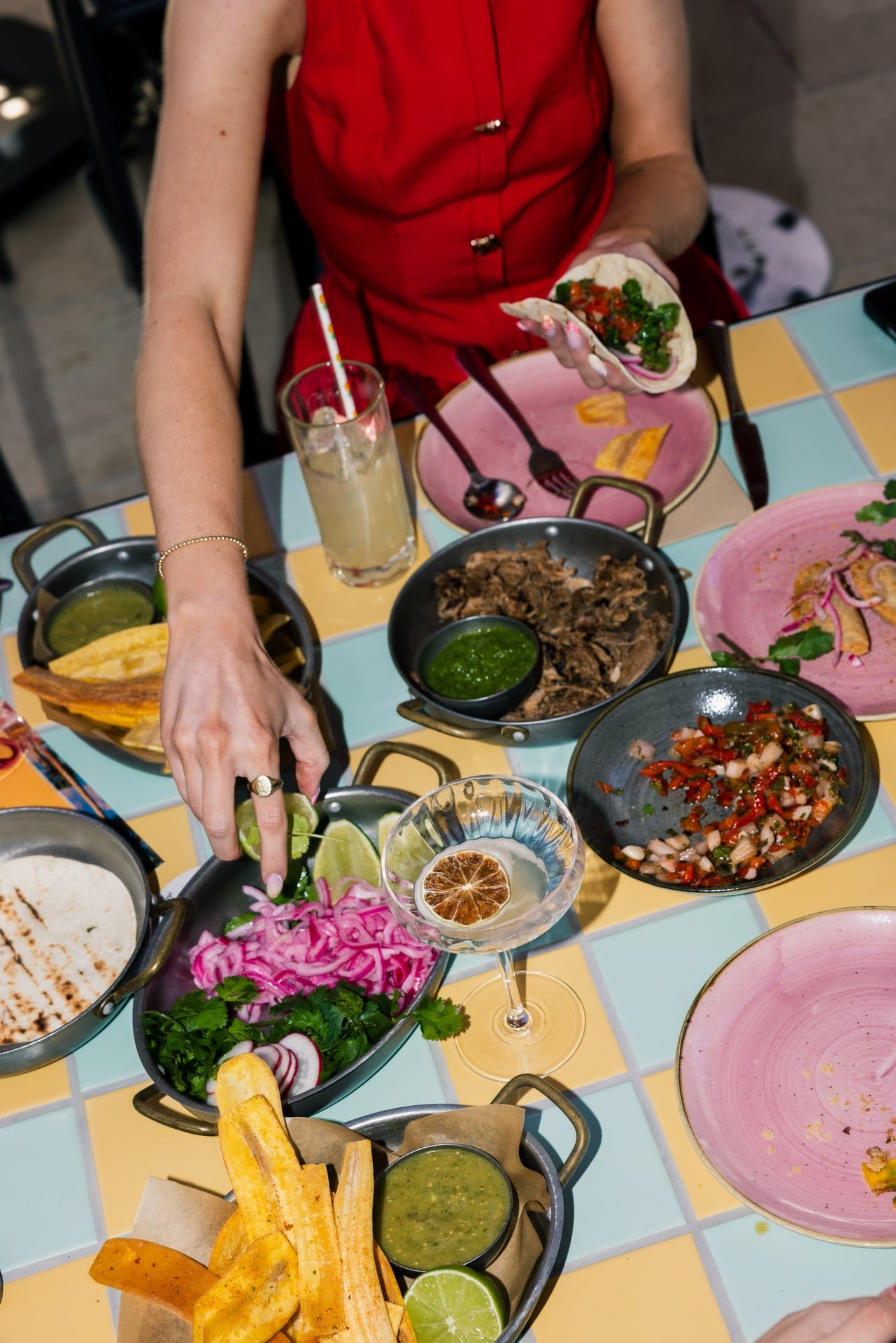 a diner building a wrap